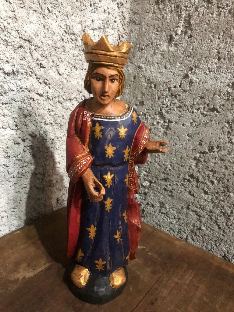 St. Louis carved wood figure