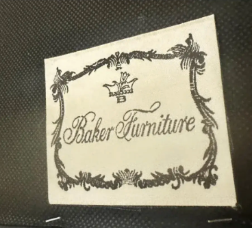 Baker Furniture Ottoman Reupholstered With Vicuña and Otomi Hand Embroidery