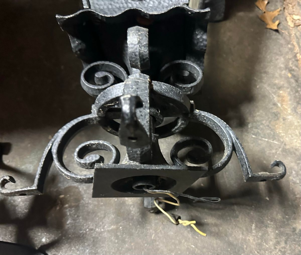 Pair of Spanish Revival Hammered Metal Lanterns - Vintage Late 20th Century - Image 5