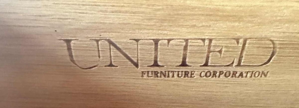 Spanish Colonial Revival Vintage Carved Solid Oak Nightstand Crafted in North Carolina by United Furniture - Image 6