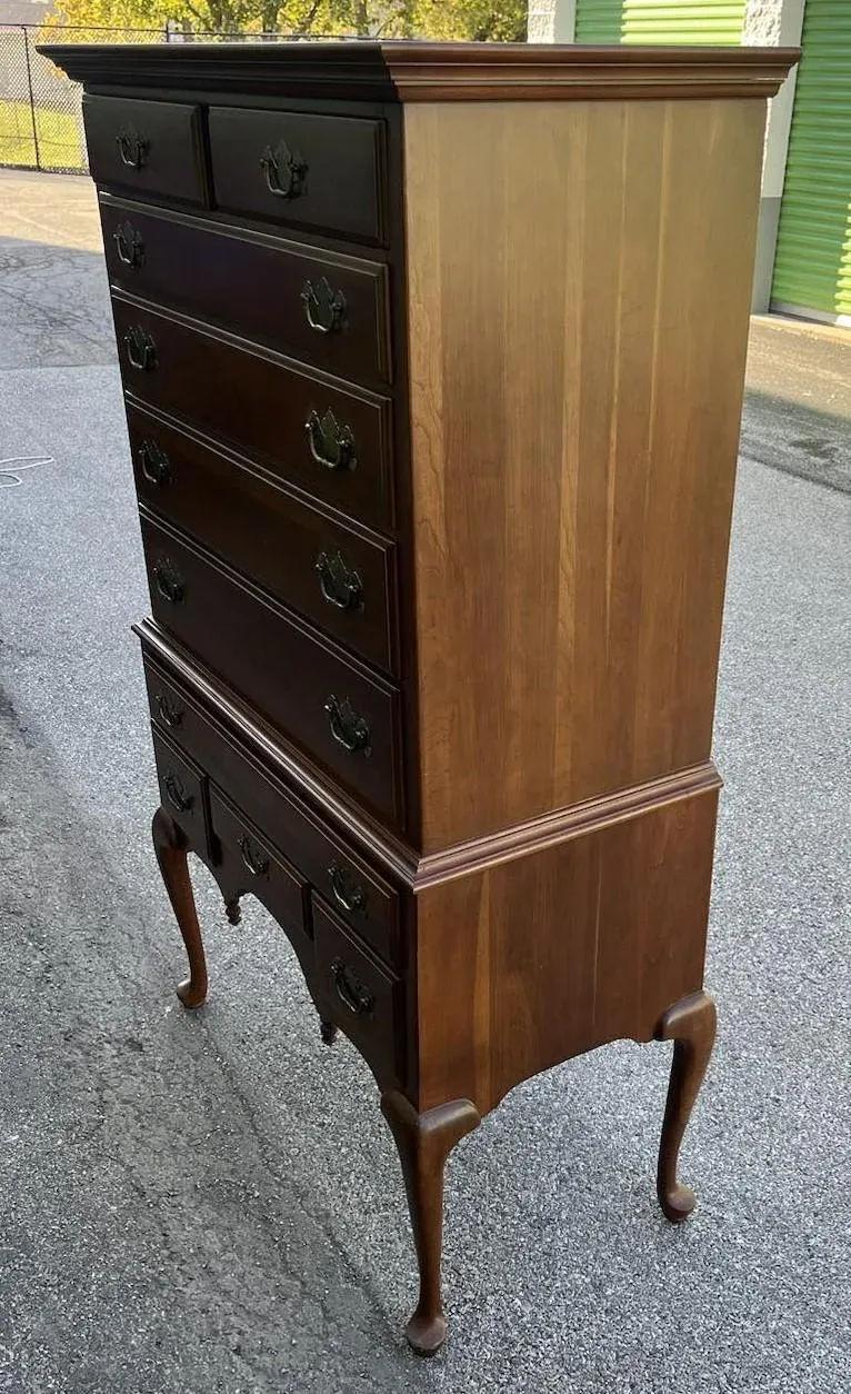 Ethan Allen Solid 'American Traditional' Cherry Highboy - Vintage Late 20th Century - Image 7