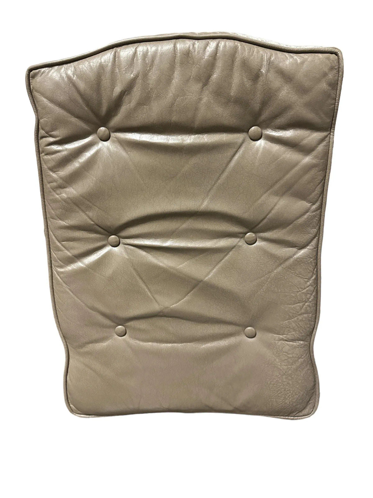 Button Tufted Leather Vintage Executive Swivel Chair With Nail Head Trim - Image 9