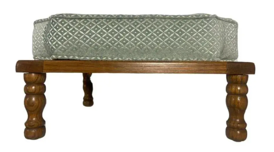 Mid 20th Century Stackable Ottomans With New Coordinating Upholstery - Set of 3