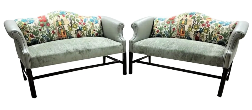 Chippendale Camelback Settees (2)