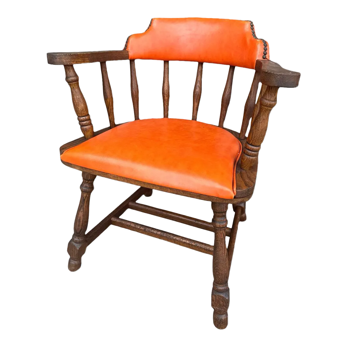 Buckstaff of Oshkosh Mid 20th Century Oak Pub Chairs - 11 Available - Image 2