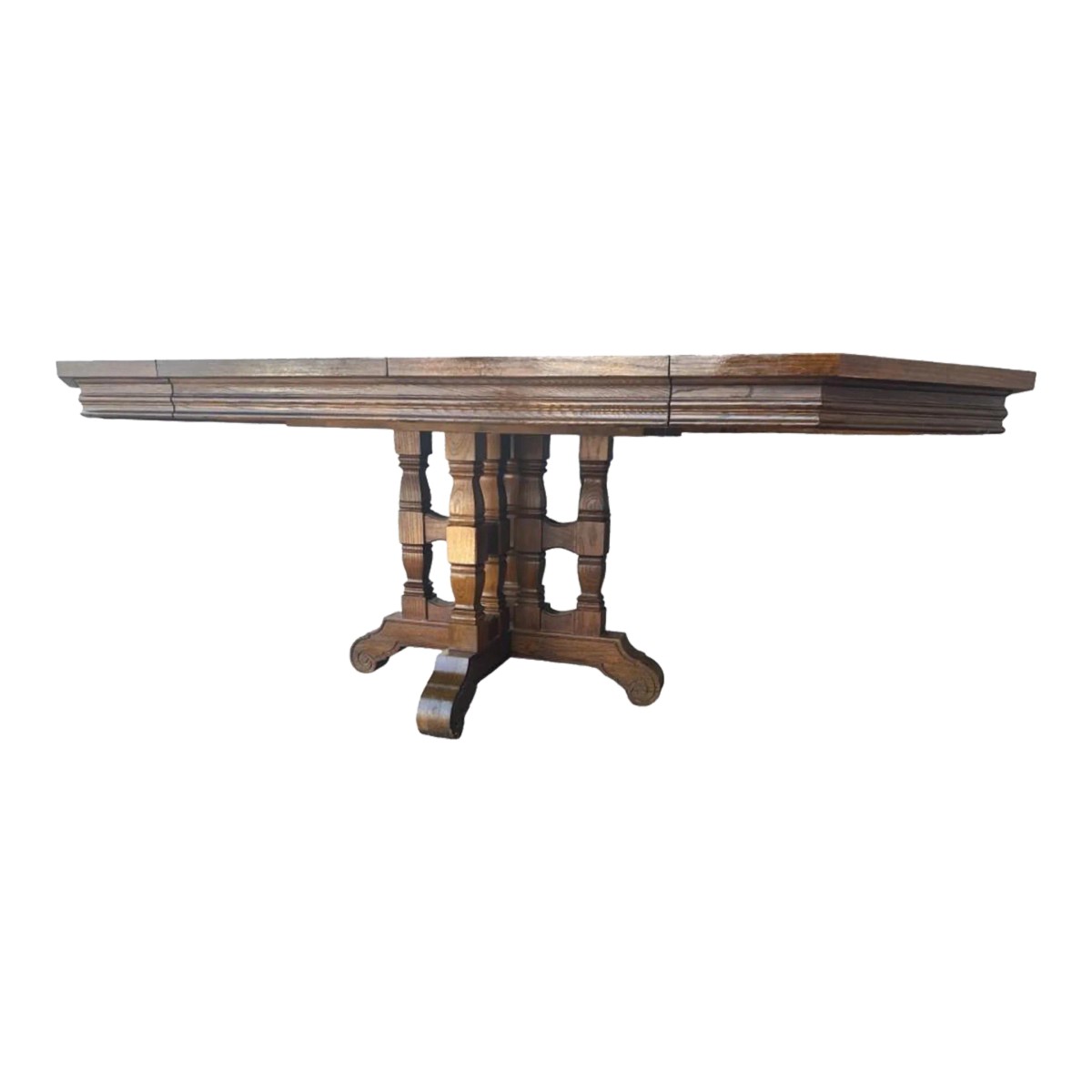 Stanley Furniture ‘Hacienda’ Collection Solid Oak Spanish Style 98” X 44” Refectory Table Made in 1970 - Image 2