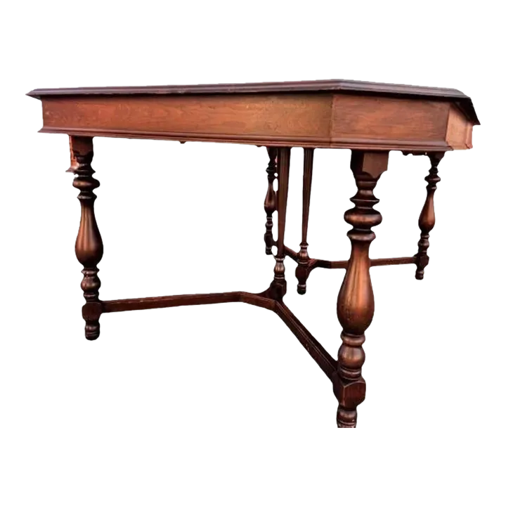 Early 20th Century Antique Walnut Spanish Revival Dining Table - Image 2