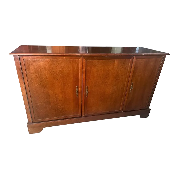 Late 20th Century Cherry Wood 72" Georgian Credenza 'Made Expressly for the Ritz-Carlton Hotel' - Image 2