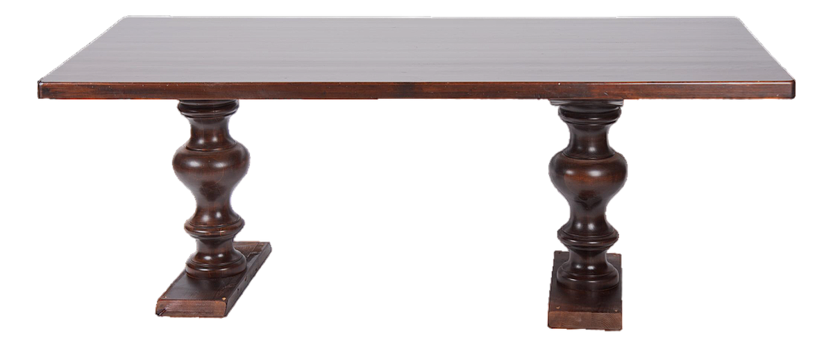 Solid Cherry Wood 79" Trestle Dining Table Made in Italy - Vintage Late 20th Century - Image 2