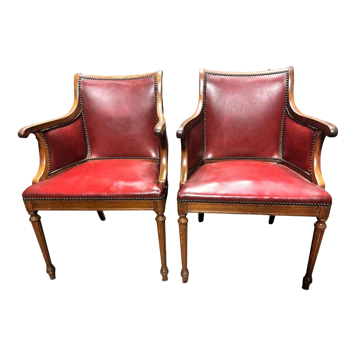 Mid 20th Century Vintage Louis XVI Accent Arm Chairs -- a Pair - Image 2