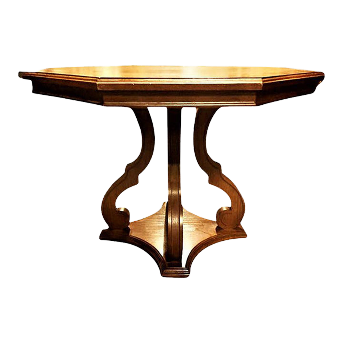 Spanish Revival Octagonal Coffee Table in Oak and Fruitwood by Mersman - Mid 20th Century - Image 2