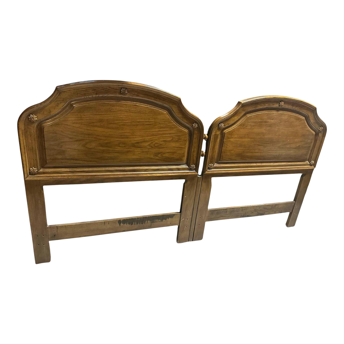 King Size Davis Cabinet Company French Provincial Solid Oak Headboard - Vintage Circa 1960s - Image 2