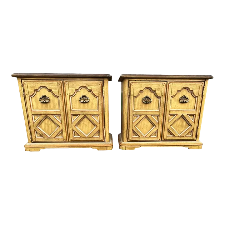 Stanley Furniture Iconic 1960s Olé! Collection Spanish Revival Nightstands or Side Tables - a Pair - Image 2