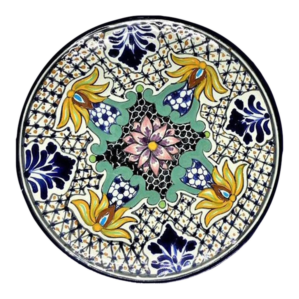 Puebla Mexican Talavera Decorative Plate by Ansar - Late 20th Century - Image 2