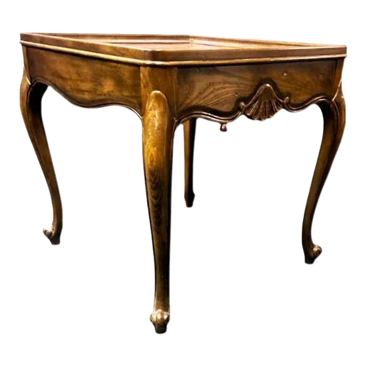 Baker Furniture Company French Country Louis XV Oak Side Table - Image 2