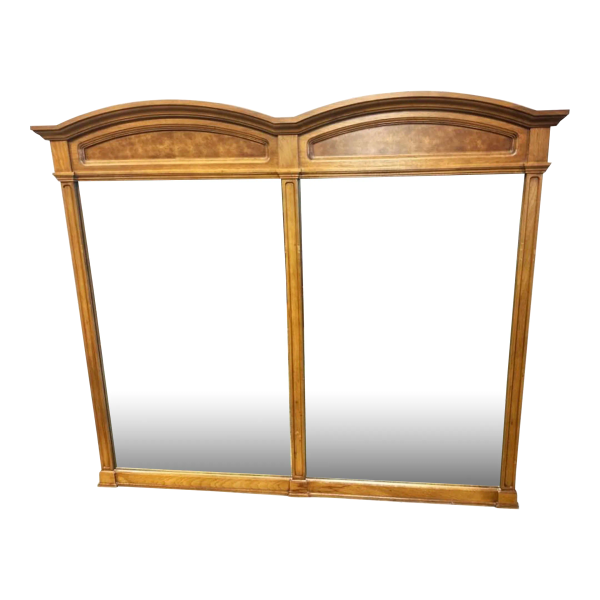 Thomasville Spanish Revival Pecan Wood and Burlwood Large Mirror Made in 1964 - Image 2