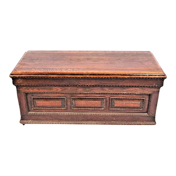 18th Century Antique Georgian Oak Coffer - Image 2