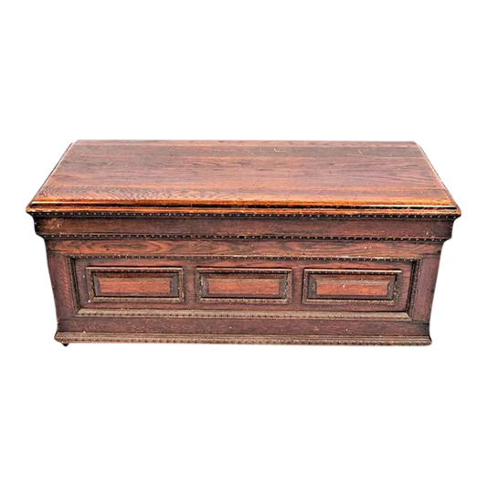 18th Century Antique Georgian Oak Coffer - Image 2