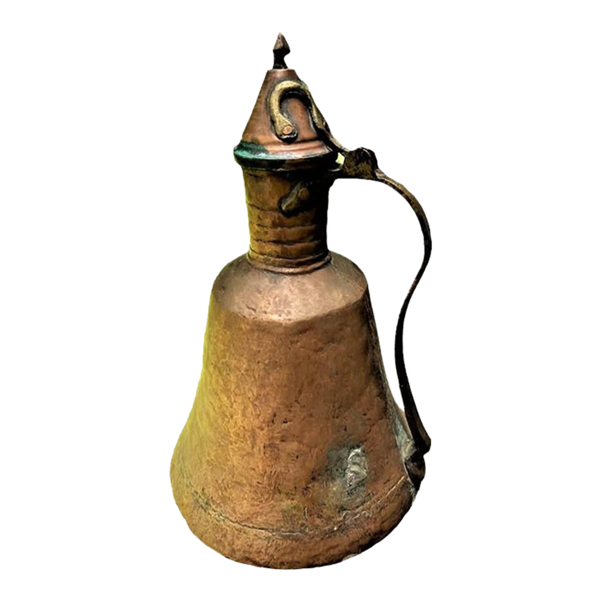 Large Egyptian Vintage Copper Hand Crafted Water Vessel - Mid 20th Century - Image 2