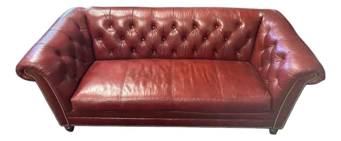 Leather Chesterfield 'Westchester' 89" Sofa Made in North Carolina by Lexington Furniture in 2020 - Image 2