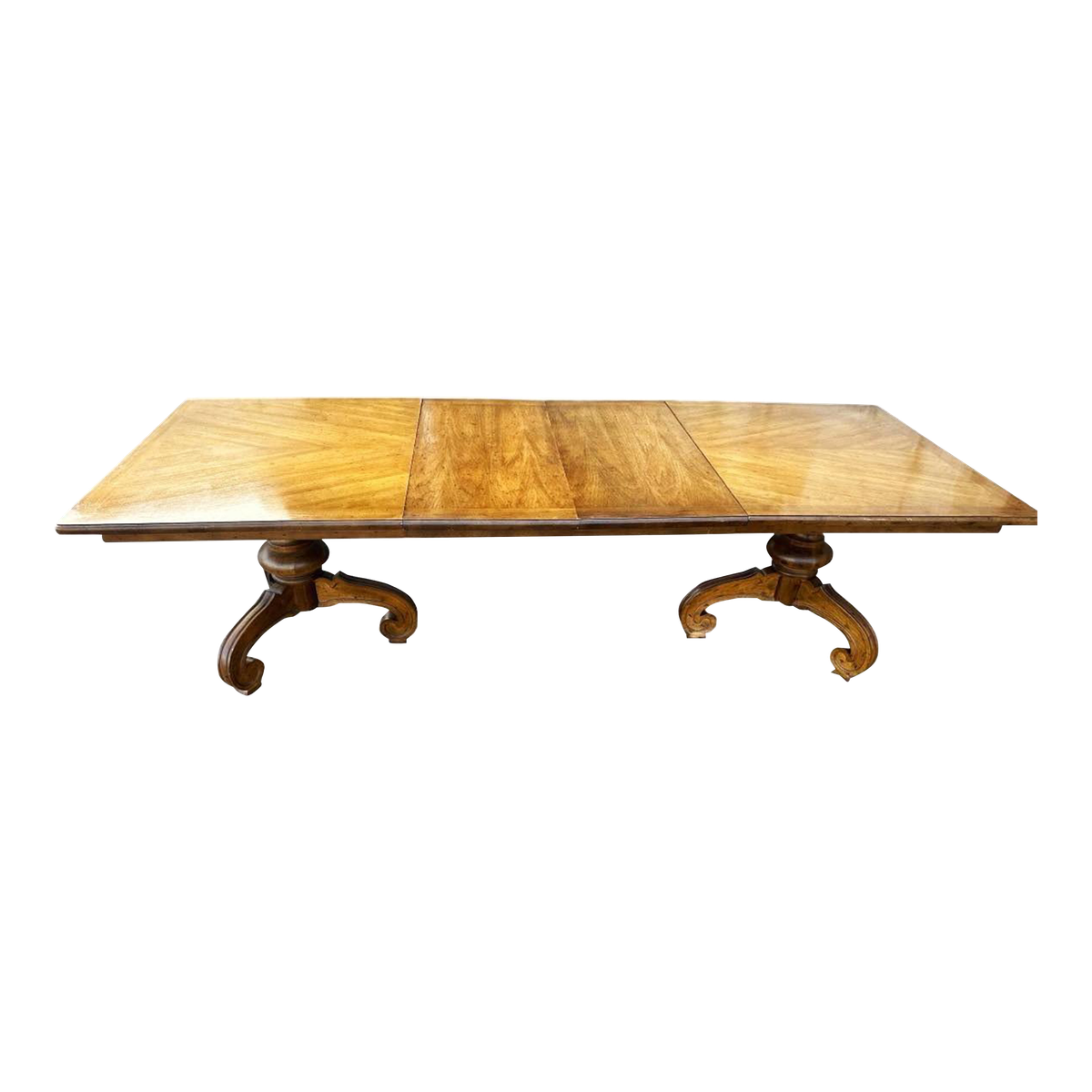Drexel 'Velero' Spanish Style Pecan Wood 104" Refectory Table From the 1960s - Image 2