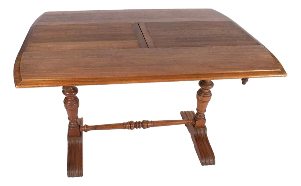 1920s Made in Los Angeles by Angelus Furniture Solid Oak Convertible Console or Library Table - Image 2