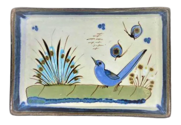 Mid 20th Century Vintage Ken Edwards Tonalá Stoneware Rectangular Serving Plate - Image 2