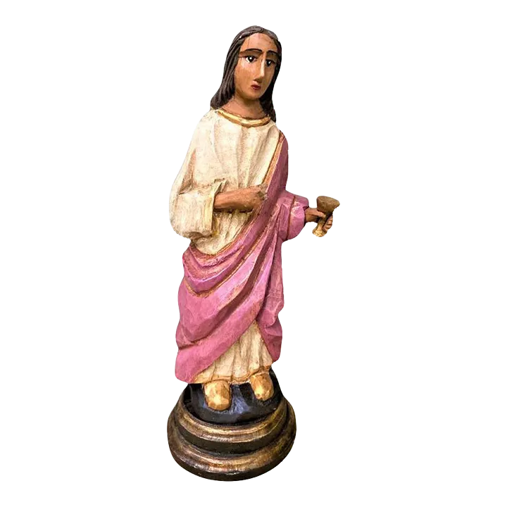Large Mexican Santo Image of Santa Barbara by Jorge Morales Europa - Early 21st Century - Image 2