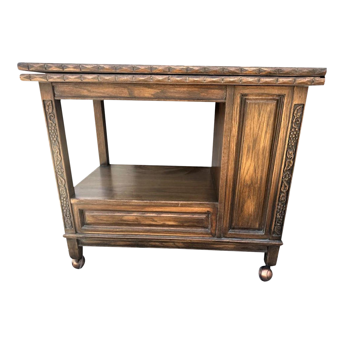 Romweber Viking Oak Dry Bar or Serving Cart - Vintage Mid 20th Century - Image 2