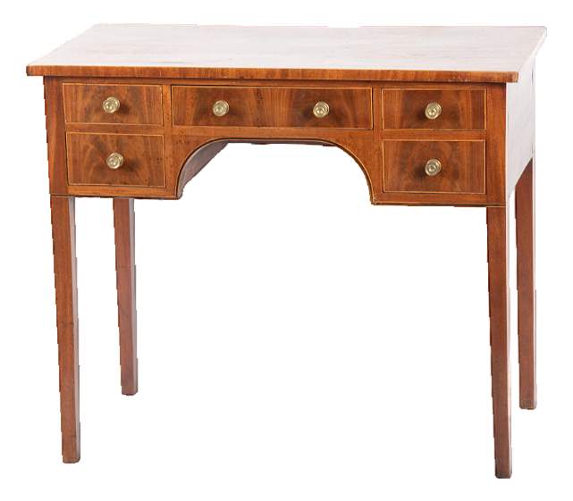 Flame Mahogany Antique Georgian English Ladies Writing Desk - Circa Early 19th Century - Image 2