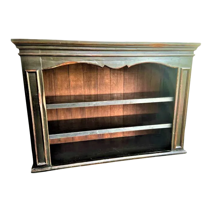 Late 20th Century Large 80" Wide Mexican Wooden Display Cabinet - Image 2