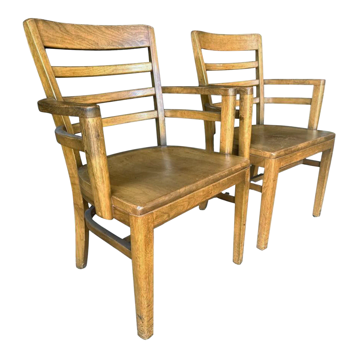 Boling Chair Company Walnut Mid 20th Century Office Chairs - a Pair - Image 2