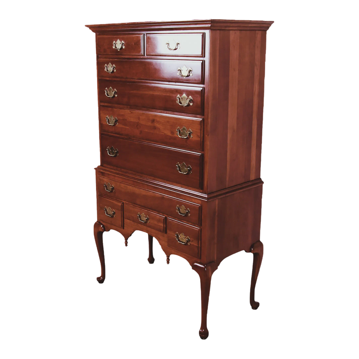 Ethan Allen Solid 'American Traditional' Cherry Highboy - Vintage Late 20th Century - Image 2