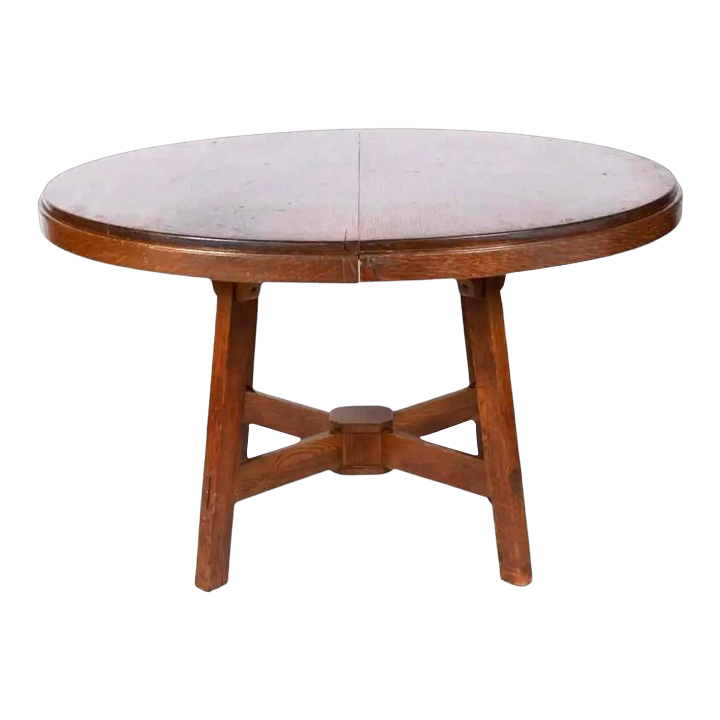 Signed Charles Limbert Antique Mission Oak Dining Table #2429 - Early 20th Century - Image 2