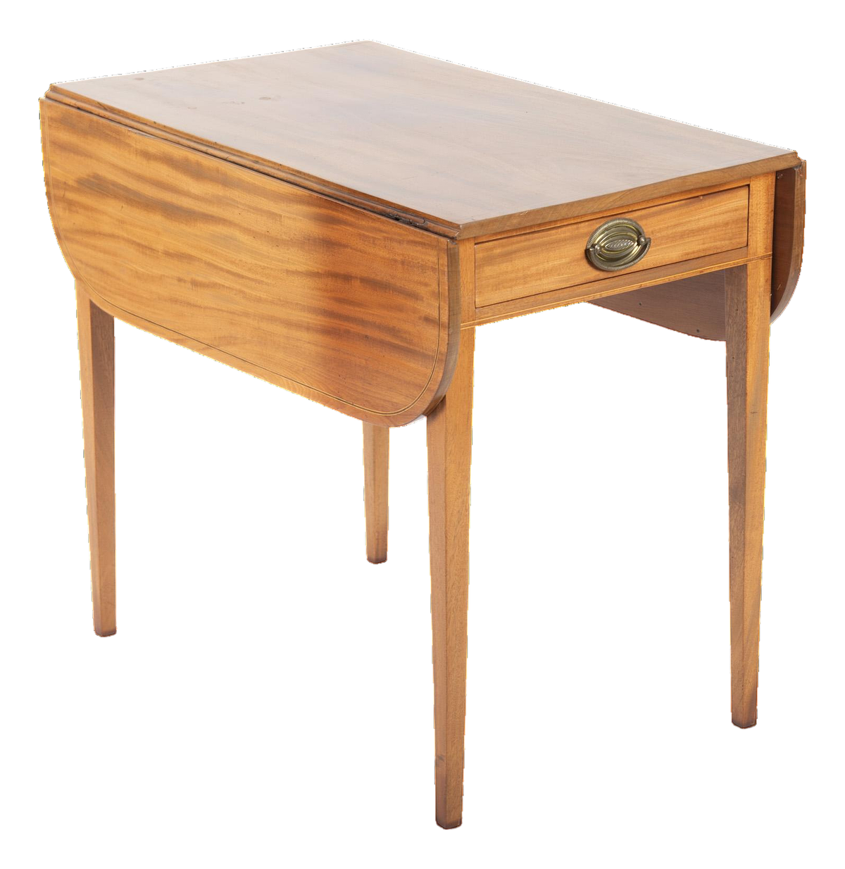 Antique Georgian English Pembroke Table With Satinwood Banded Border - Circa Early 19th or Late 18th Century - Image 2