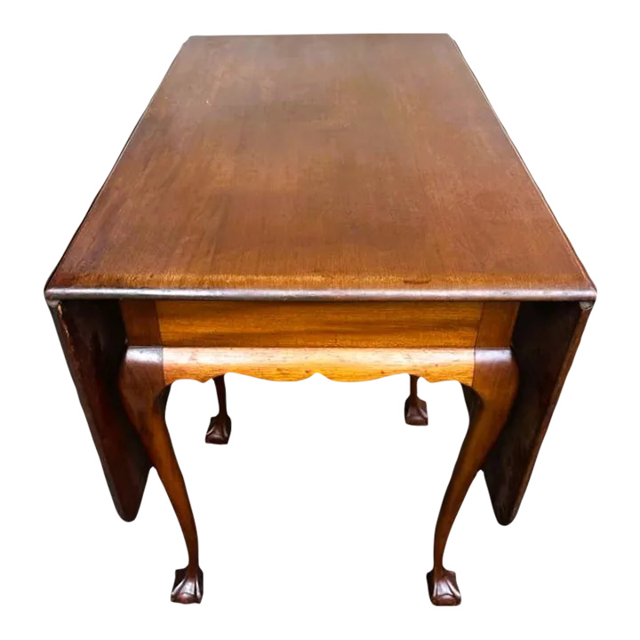 Antique English Style Mahogany Gate Leg Table - Made in Cambridge, Massachusetts Early 20th Century - Image 2