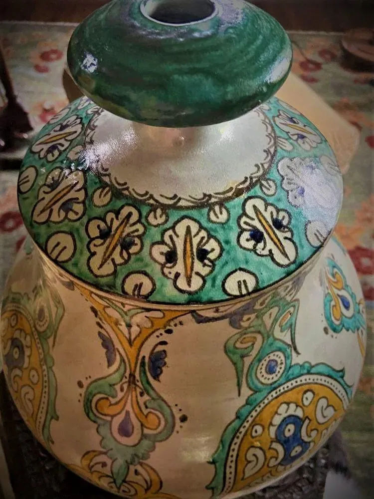 Mid 20th Century Large Fez Ceramic Lidded Jar From Morocco - Image 12