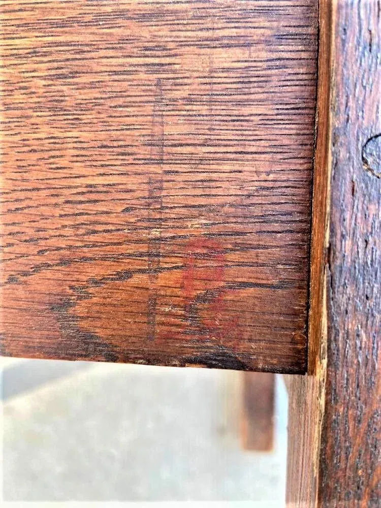 Signed Gustav Stickley Quarter Sawn Mission Oak Chair With New Leather Seat Cover - Early 20th Century - Image 12