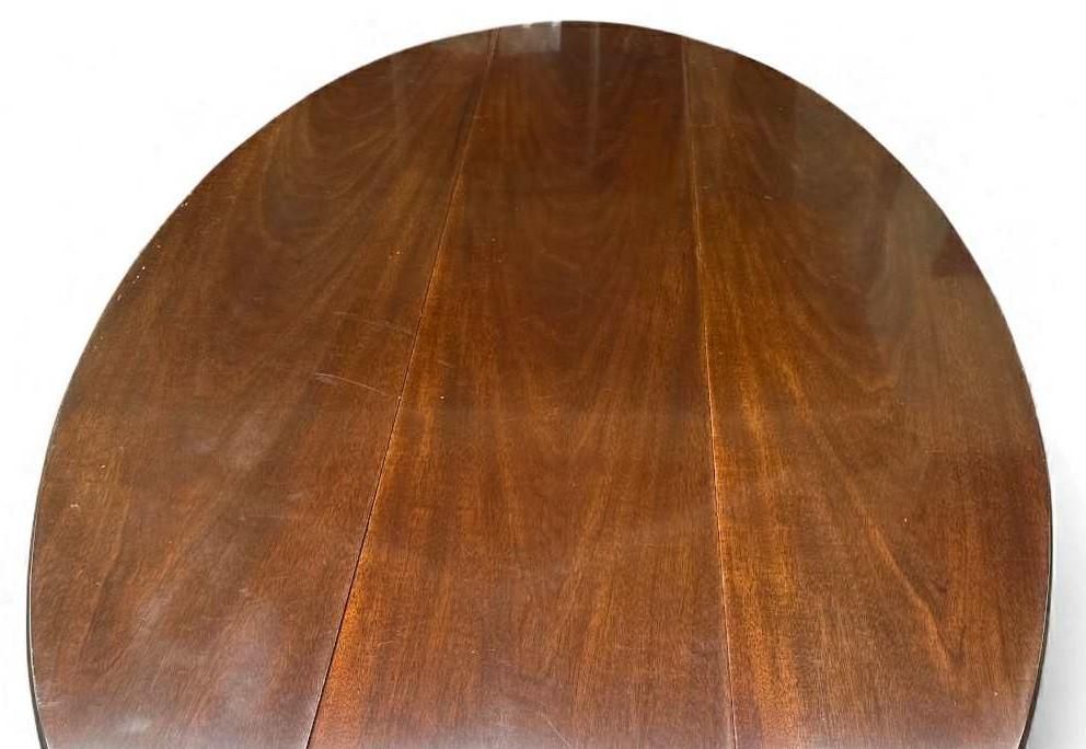 1990s Kindel Grand Rapids 'Irish Georgian Society' Collection Mahogany 8' Drop Leaf Wake Table or Dining Table - Image 12