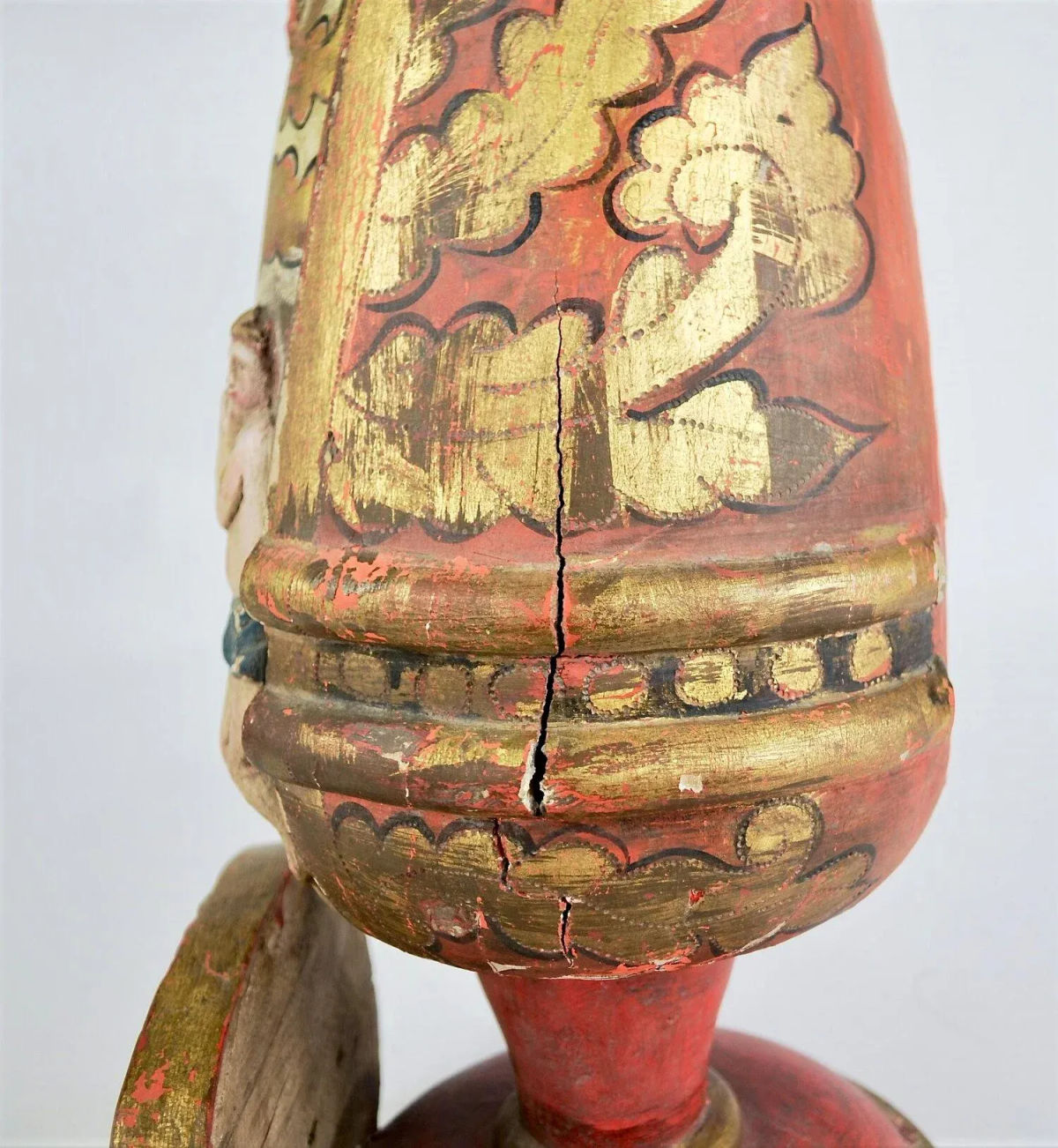 17th Century "Nuestra Señora De Los Desamparados" Wood and Polychrome Image of Valencian Patroness - Image 12