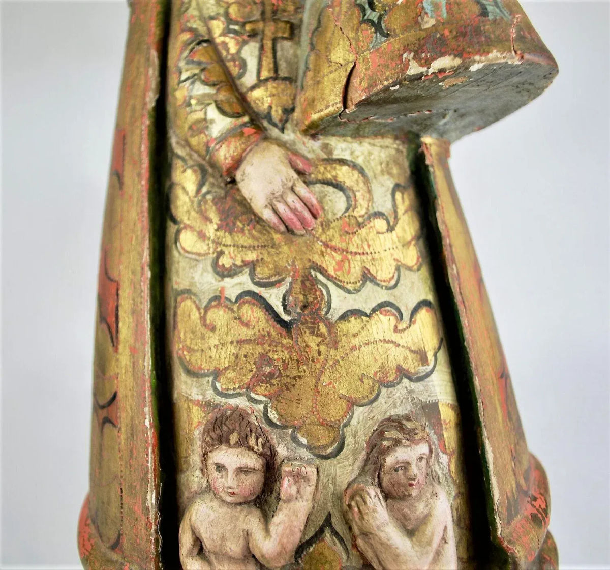 17th Century "Nuestra Señora De Los Desamparados" Wood and Polychrome Image of Valencian Patroness - Image 13
