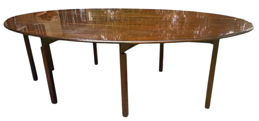 1990s Kindel Grand Rapids 'Irish Georgian Society' Collection Mahogany 8' Drop Leaf Wake Table or Dining Table - Image 13