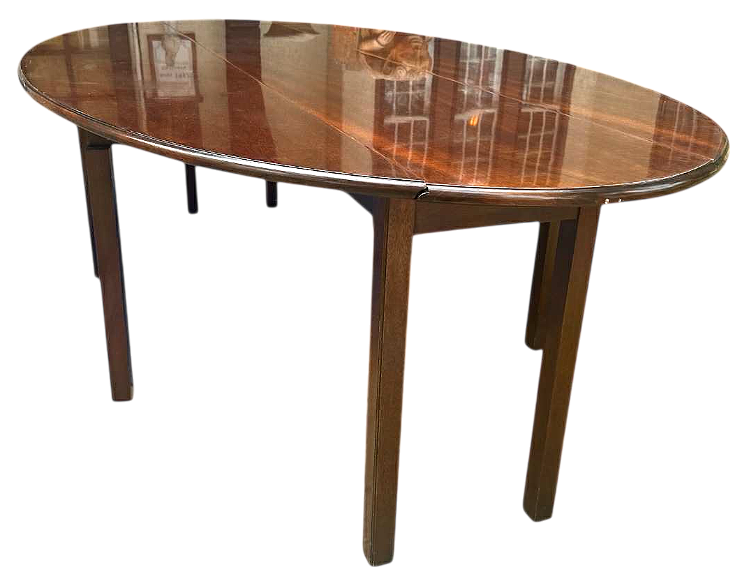 1990s Kindel Grand Rapids 'Irish Georgian Society' Collection Mahogany 8' Drop Leaf Wake Table or Dining Table - Image 14