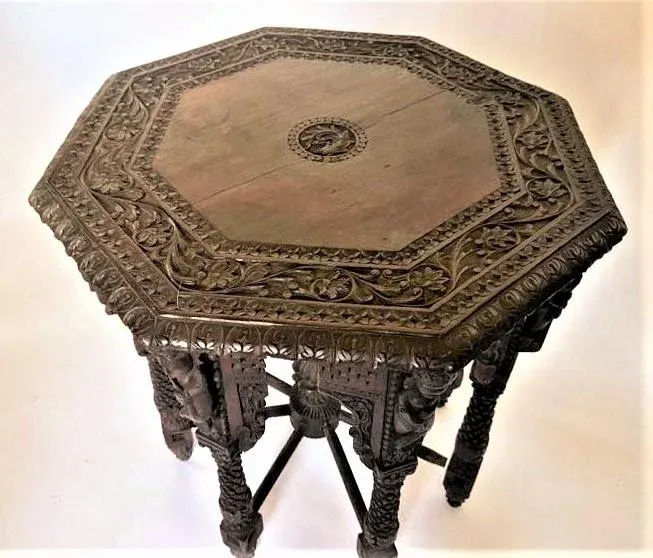 Late 19th Century Anglo-Egyptian or Anglo-Indian Tabouret Side Table in Liberty & Co. Style - Image 3