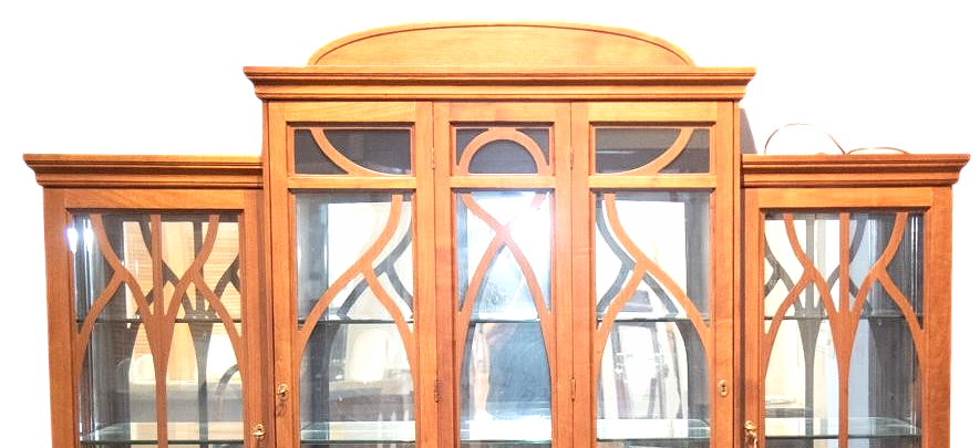 Davide Rocchi 85" W X 79" H Four Door Cherry Wood Breakfront Made in Florence - Image 3