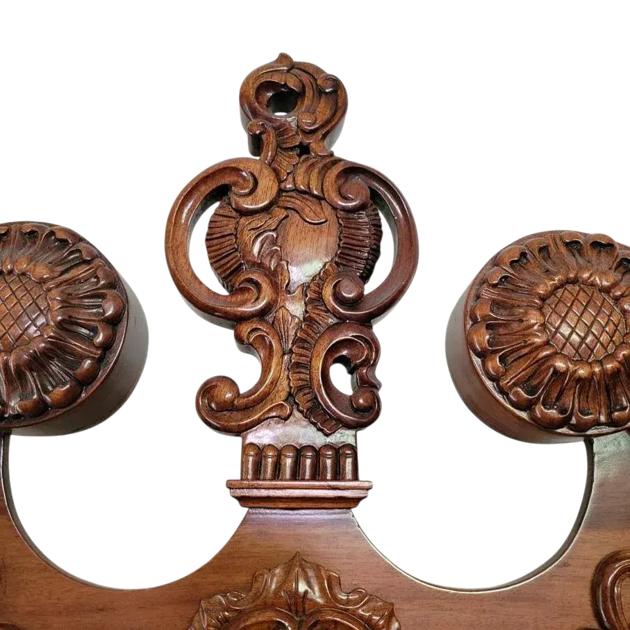Late 20th Century Ornate Mahogany Chippendale Highboy by Georgian Furnishings Company of New Orleans - Image 3