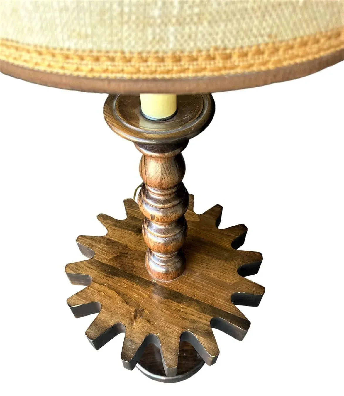 ‘Old Tavern’ Ethan Allen Cog Wheel Design Floor Lamp - Vintage 1970s - Image 3