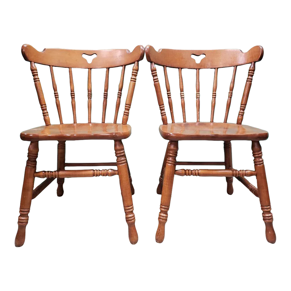 Swiss-American Tell City Pub Chairs in Hard Rock Maple - Set of 6 - Two Sets Available - Image 3