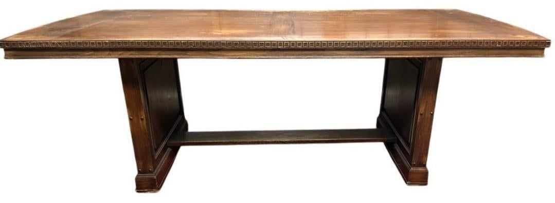 Romweber Viking Oak Board Room Table - Vintage 1940s - Image 3