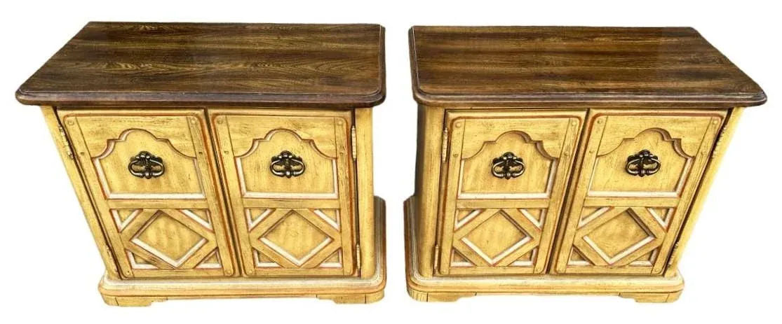 Stanley Furniture Iconic 1960s Olé! Collection Spanish Revival Nightstands or Side Tables - a Pair - Image 3